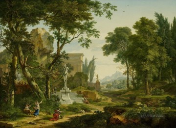 Huysum Oil Painting - Arcadian landscape Jan van Huysum